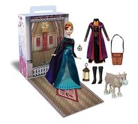 Disney Store Girl's Princess Story Doll (Anna from Frozen) 11 Inches, Includes Coloring Book and Additional Dress, Princess Doll in Classic Outfit, Princess Toys