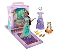 Disney Store Girl's Princess Story Doll (Jasmine from Aladdin) 11 Inches, Includes Coloring Book and Additional Dress, Princess Doll in Classic Outfit, Princess Toys