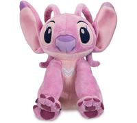 Disney Store Official Angel Mini Bean Bag Plush, Lilo & Stitch, 17cm/7”, Small Cuddly Stuffed Pink Toy Alien, Suitable for Ages 0+
