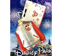 Disney Store Mickey Mouse Ornament University Jacket Silver & Red 2022