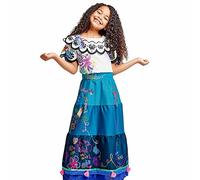 Disney Store Mirabel Kids Encanto Fantastic Madrigal Family Fancy Dress 1pc Dress with Appliques and Embroidered Details, Kids Fancy Dress Halloween or Play