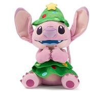 Disney Store Official Angel Festive Medium Soft Toy Plush from Lilo & Stitch in Holiday Outfit, 35cm