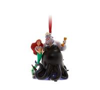 Disney Store Official Ariel and Ursula Singing Hanging Ornament, The Little Mermaid, 11cm/4”, Cute Character Christmas Tree Decoration with Sculpted Design and Silver-Toned 2020 Charm