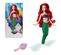 Disney Store Official Ariel Classic Doll for Kids, The Little Mermaid, 29cm/11”, Includes Brush with Moulded Details, Fully Poseable Toy, Underwater Princess in Glittering Outfit, Suitable for Ages 3+