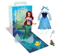 Disney Store Official Ariel Story Doll for Kids, The Little Mermaid, 28cm/11”, With Flounder, 2 Outfits, Accessories, Colouring & Activity Pack and Box that Folds to a Play Stage, Suitable for Ages 3+