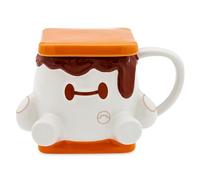 DISNEY STORE Official Baymax S'More Disney Munchlings Baked Treats Mug, Big Hero 6, 455ml, Sculpted Stoneware Drinking Cup with Lid, Morning Brew Beverage Holder