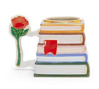 Disney Store Official Beauty and the Beast Books and Rose Mug 480 ml | 480 ml stoneware mug shaped like Belle's books with an enchanted rose handle