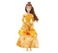 Disney Store Official Belle Classic Doll, Beauty and the Beast, 30cm | Fully poseable Belle doll in a satin ballgown with surprise character friend, perfect for storytelling fun. Ages 3+.