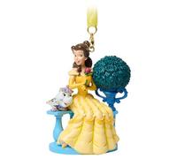 Disney Store Official Belle Sketchbook Ornament, Beauty and the Beast, Christmas Tree Decoration Suitable for Hanging or Freestanding, 9cm / 3.5"