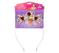 Disney Store Official Belle Tiara for Kids, Beauty & the Beast, Costume Accessory with Gold Finish, Red Roses and Rhinestones