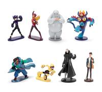 Disney Store Official Big Hero 6 Figure Set, 8 Toys including Hiro, Baymax, Go Go, Honey Lemon, Wasabi, Fred, Tadashi, and Yokai, Suitable for Age 3+