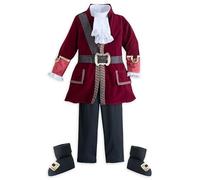 Disney Store Official Captain Hook Costume for Kids, Peter Pan, Pirate Dress Up Party Outfit Includes Velveteen Jacket - Size 9-10 Years
