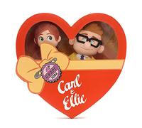 Disney Store Official Carl and Ellie Soft Toy Set 2 Pc, Up, 28cm/11”, Plush Cuddly Figures in a Heart-shaped Box, Characters Wear Classic Outfits - Suitable for Ages 0+