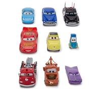 Disney Store Official Cars (Pixar) Toy Figure Set, 9 Toys including Lightning McQueen, Mater, Sally, Ramone, Red, Sheriff, Doc, Luigi & Guido, Suitable for Age 3+
