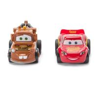 Disney Store Official Cars Pullback Toy Set - 2-Piece Die-Cast Vehicle Collection Featuring Lightning McQueen & Mater - Disney Pixar Cars Racing Action