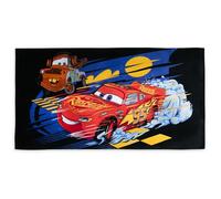 Disney Store Official Cars Towel, 150cm x 74cm, Featuring Lightning McQueen and Mater, Kids' Towel for use on the Beach, Bath, Swimming Lessons and Holidays