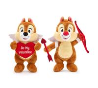 Disney Store Official Chip ‘n Dale Sweethearts Medium Soft Toy Set, Plush Cupid Chipmunks with Bow, Arrow & Valentine Heart, 30cm