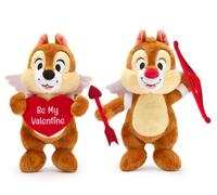 Disney Store Official Chip ‘n Dale Sweethearts Medium Soft Toy Set, Plush Cupid Chipmunks with Bow, Arrow & Valentine Heart, 30cm