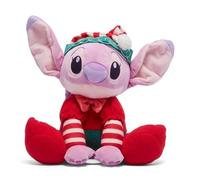 Disney Store Official Christmas Angel Medium Soft Toy, Lilo & Stitch, 36cm/14”, Cute Plush Stuffed Alien in Festive Santa's Elf Costume, Suitable for Ages 0+