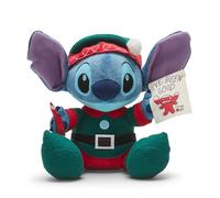 Disney Store Official Christmas Stitch Medium Soft Toy, Lilo & Stitch, 35cm/14”, Cute Plush Stuffed Alien in Festive Santa's Elf Costume, Suitable for Ages 0+