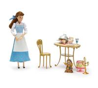 Disney Store Official Classic Doll Playset - Beauty and the Beast | Poseable Fashion Doll, Lumiere, Cogsworth, Mrs Potts Plus Chip Figures, Dining Table, Chair Accessories, Princess Belle Toys