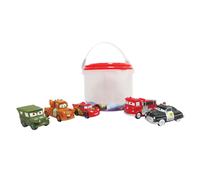 Disney Store Official Disney Pixar Cars Bath Toy Set, 5 Pc., Baby Playset Includes Lightning McQueen, Mater, Red, Sheriff and Sarge Figures - Bath or
