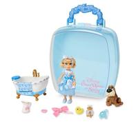 Disney Store Official Disney's Once Upon a Story Cinderella Mini Doll Playset, 10 Pc., Toy Figure Set with Accessories, Including Dog Bruno and Bathtub - Suitable for Ages 3+