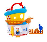 Disney Store Official Donald Duck House Boat Toys Play Set - Interactive Playhouse Junior Donald Duck Toys - Poseable Donald Duck 12-Piece Set Perfe