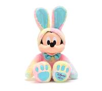Disney Store Official Easter Mickey Mouse Soft Toy, 45cm / 18", Plush Wearing Tie-Dye Easter Bunny Outfit & Blue Bowtie, Dated with Disney 2025" on Foot, Suitable from Birth, 0+