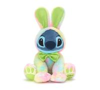 Disney Store Official Easter Stitch Soft Toy, Lilo & Stitch, 45cm / 18", Alien Plush Wearing Tie-Dye Easter Bunny Outfit & Green Bowtie, Dated with Disney 2025", Suitable for all Ages, 0+