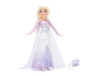 Disney Store Official Elsa Classic Doll, Frozen, 29cm/11”, Fully Poseable Disney Princess Doll in an Icy Blue Outfit, Includes Toy Hair Brush - Suitable for Ages 3+