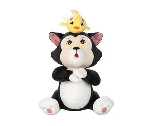 Disney Store Official Figaro and Cleo Soft Toy, Pinocchio, 35cm / 14", Plush Featuring Black and White Cat with Goldfish, Suitable from birth, 0+