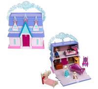 DISNEY STORE Official Frozen Castle Micro Play Set Micro Toy Set Includes Elsa Anna & Olaf Micro Figures Travel Toy Portable Playset with Hand
