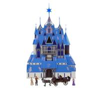 Disney Store Official Frozen Lightup Arendelle Castle & Doll Playset, Includes Anna, Elsa, Kristoff, Olaf and Sven Toy Figures, Dollhouse with Lightshow and Music