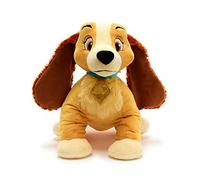 Disney Store Official Lady Large Soft Plush Toy, Lady and the Tramp, 50cm/19” Long, Cuddly Pup with Fluffy Ears and Chest, 3D Collar and Tag, Suitable for All Ages