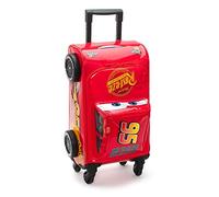 Disney Store Official Lightning McQueen Rolling Luggage for Kids, Pixar Cars 3, 57cm/22”, 3D Character Shaped Suitcase, Features Printed Details and Retractable Handle