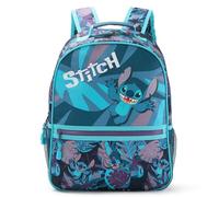 Disney Store Official Lilo & Stitch Backpack for Kids, Featuring Stitch and a Bright Blue Floral Pattern, H40 x W30 x D14cm