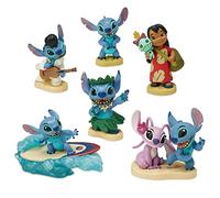 Disney Store Official Lilo & Stitch Deluxe Figurine Playset, 6 Pc., Moulded Character Toy Figures, Including Lilo, Stitch and Angel, Features Colourful and Detailed Artwork, Suitable for ages 3+
