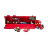 Disney Store Official Mack Hauler Play Set, Pixar Cars, 9 Piece, Toy Car set Includes Mack Carrier and 8 Pull Back Vehicles, Lightning McQueen, Mater and More, Suitable for Ages 3+