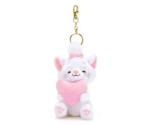 Disney Store Official Marie with Heart Small Soft Toy Keyring, The Aristocats - 13cm, White Cat, Handbag and Backpack Accessory, 3+