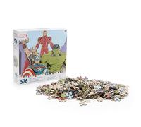 Disney Store Official Marvel Puzzle - 576-Piece Character Shaped Jigsaw Featuring Thor Iron Man Captain America and Hulk