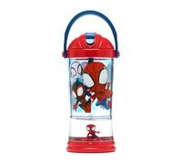 Disney Store Official Marvel's Spidey and His Amazing Friends Snow Globe Water-Bottle, 310ml Kids Canteen with Flip-top Straw and Screw Top Lid, Suitable for Age 4+