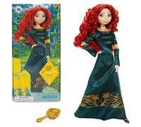 Disney Store Official Merida Classic Doll for Kids, Brave, 29cm/11”, Includes Brush with Moulded Details, Fully Posable Toy in Green Gown - Suitable for Ages 3+