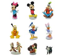 Disney Store Official Mickey and Friends Deluxe Figurine Playset, 9 Pc., Toy Set Includes Minnie Mouse, Donald Duck, Daisy, Goofy and More, Suitable for Ages 3+
