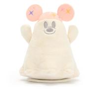 Disney Store Official Mickey Halloween Ghost Light-Up Shoulder Plush 13 cm | Magnetic Mickey ghost shoulder plush with glowing face, pastel star ears and wearable companion design
