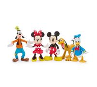 Disney Store Official Mickey Mouse and Friends Figure Set, Articulated Toy Figures Including Mickey, Minnie, Donald, Daisy, Goofy and Pluto, 6 Piece Set