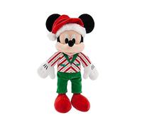 Disney Store Official Mickey Mouse Christmas 2023 Medium Soft Toy, Kids Festive Stuffed Animal Collectable Plush Doll in Candy Cane Costume and Santa Hat, Red, 39 x 29 x 16 cm