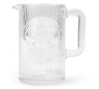 Disney Store Official Mickey Mouse Icon Glass Pitcher - Textured 1.3L Jug, Home Haven Collection