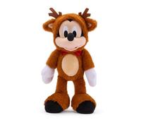Disney Store Official Mickey Mouse Reindeer Holiday Plush - 15 Inch Christmas Plush Toy in Reindeer Suit with Sparkling Bow Tie - Disney Stuffed Animals for Boys and Girls