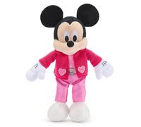Disney Store Official Mickey Mouse Sweetheart 2026 Medium Soft Toy, Plush Figure in Pink Leisure Suit with Embroidered Hearts & Satin Trousers, 37cm